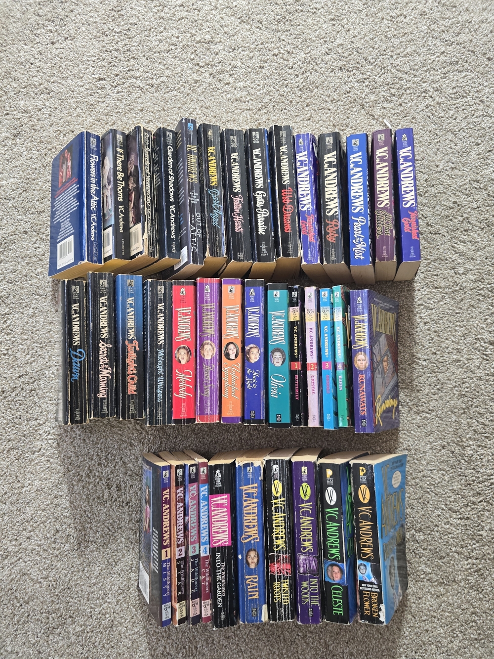Lot of 38 V.C. Andrews BOOKS.